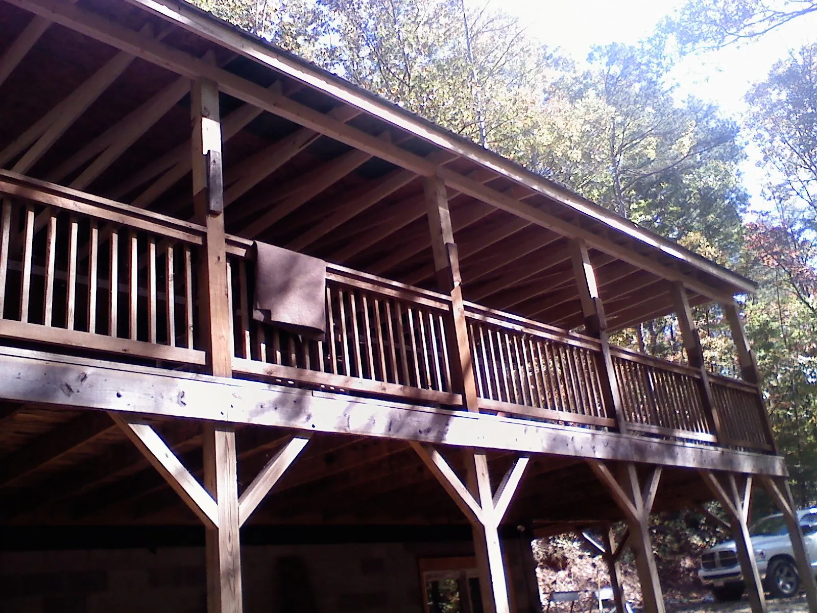 Timber framing under a new elevated porch and deck — Roof Leak Repair in Turbeville by Roofing Brothers